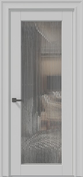 Межкомнатная дверь DL 715 белая эмаль, остекленная 